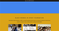 Desktop Screenshot of blackwomeninsport.org